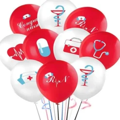 Sygeplejebutikken Gaver Til Sundhedspersonalet*12 stk balloner med figurer til sundhedspersonalet