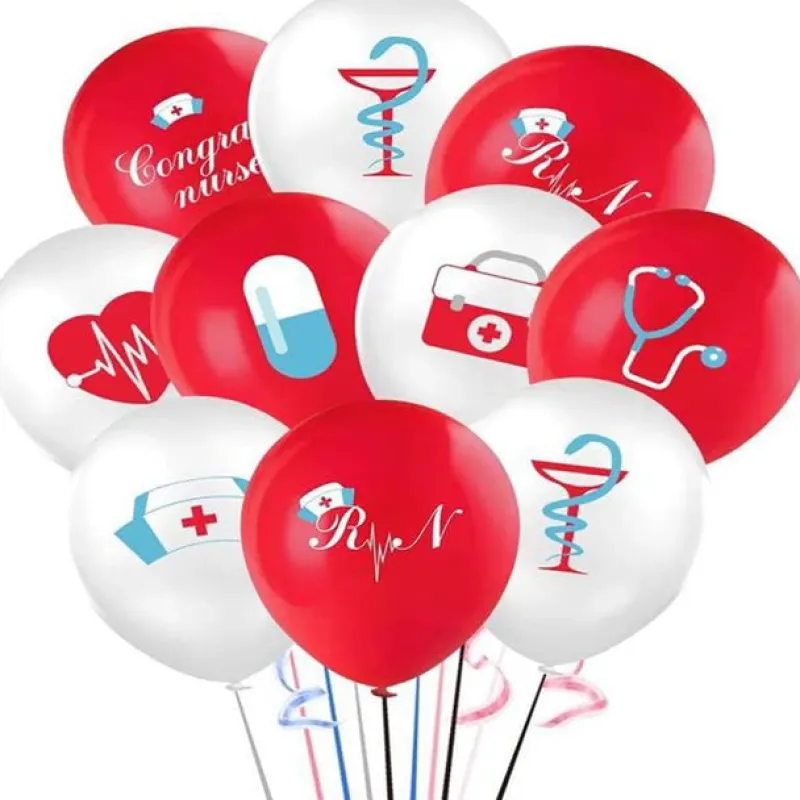 Sygeplejebutikken Gaver Til Sundhedspersonalet*12 stk balloner med figurer til sundhedspersonalet