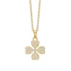 Aagaard Gaver Til Sundhedspersonalet|Smykker*halskæde med forgyldt firkløver fyldt med zirconer