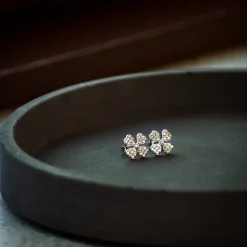 Aagaard Gaver Til Sundhedspersonalet|Smykker*, Sølv firkløver ørestikker med små zirconer