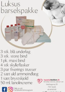 Sygeplejebutikken Barselspakke|Barsel*Barselspakke Luksus