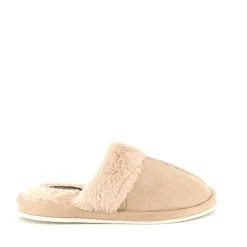 Sygeplejebutikken Hjemmesko|Sko På Tilbud*Beige hjemmesko med synlig pelskant