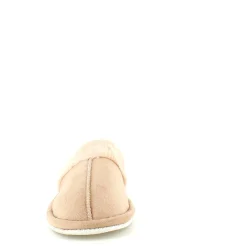 Sygeplejebutikken Hjemmesko|Sko På Tilbud*Beige hjemmesko med synlig pelskant