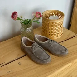 Sygeplejebutikken Sko På Tilbud*Beige ruskindssko med rågummisål