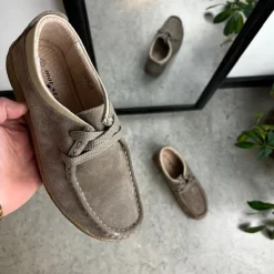 Sygeplejebutikken Sko På Tilbud*Beige ruskindssko med rågummisål