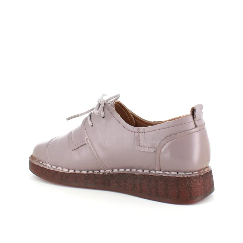 Sygeplejebutikken Sko På Tilbud*Beige skind snøresko med god stødabsorbering