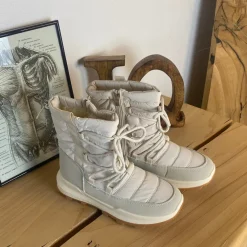 Sygeplejebutikken Billige Vinter Støvler|Vinterstøvler Damer*Beige vinterstøvle med lækkert blødt for