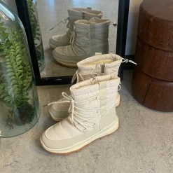 Sygeplejebutikken Billige Vinter Støvler|Vinterstøvler Damer*Beige vinterstøvle med lækkert blødt for