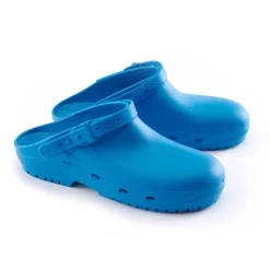 Sygeplejebutikken Sko På Tilbud*Blå Autoklaverbar clog med antistatiske skridhæmmende såler