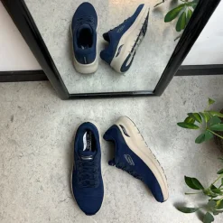 Skechers Sko På Tilbud*Blå herresko fra med ekstra svangstøtte