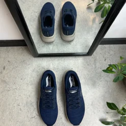 Skechers Sko På Tilbud*Blå herresko fra med ekstra svangstøtte