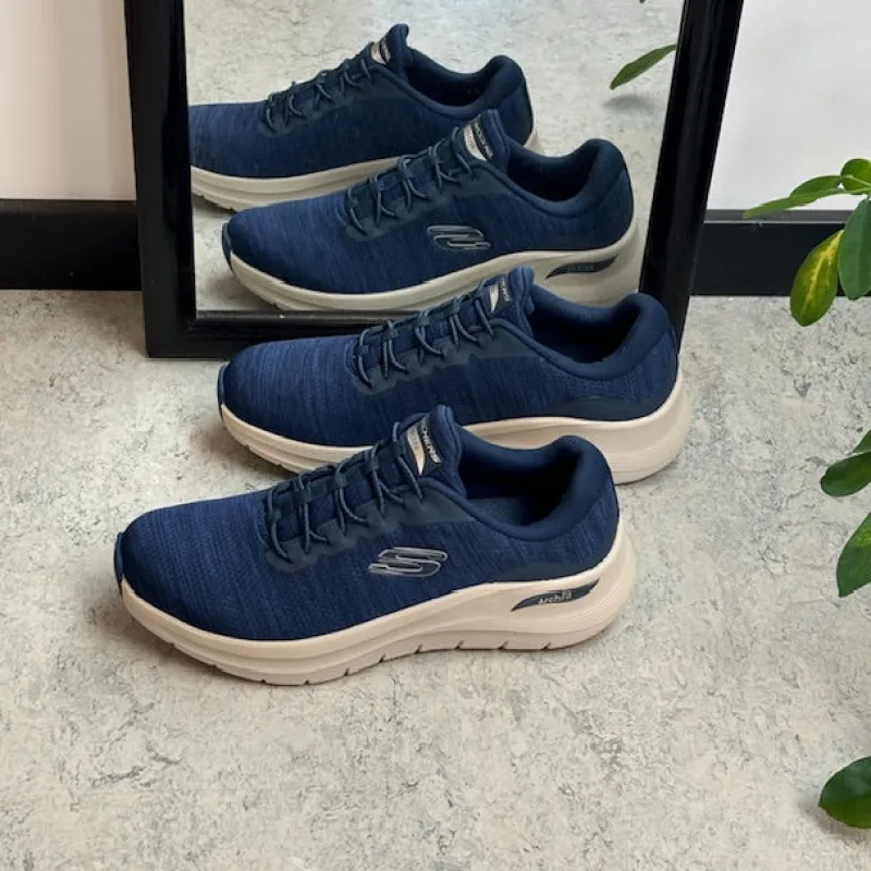 Skechers Sko På Tilbud*Blå herresko fra med ekstra svangstøtte