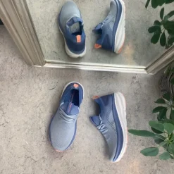 Sygeplejebutikken Knyster - Hallux Valgus|Sommersko Dame*Blå åndbar slip on sko med stødabsorbering