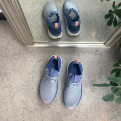 Sygeplejebutikken Knyster - Hallux Valgus|Sommersko Dame*Blå åndbar slip on sko med stødabsorbering