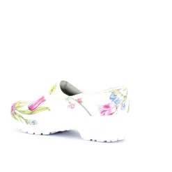 Sygeplejebutikken Træsko Dame Modeller|Hvide Træsko*Blomstret forårs træsko med forårs blomster med kap