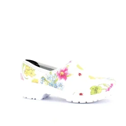 Sygeplejebutikken Træsko Dame Modeller|Hvide Træsko*Blomstret forårs træsko med forårs blomster med kap