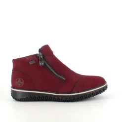 Rieker Kort Støvle Dame|Rød Støvle*Bordeux kort støvle fra med let for