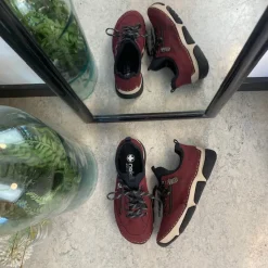 Rieker Diabetes Fødder|Sommersko Dame*Bordeux sneakers fra med god stødabsorbering