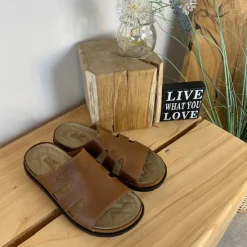 Sygeplejebutikken Sko På Tilbud*Brun herretøffel med relax-såle