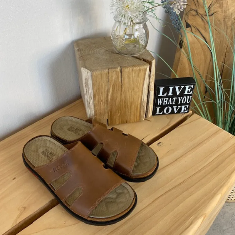 Sygeplejebutikken Sko På Tilbud*Brun herretøffel med relax-såle