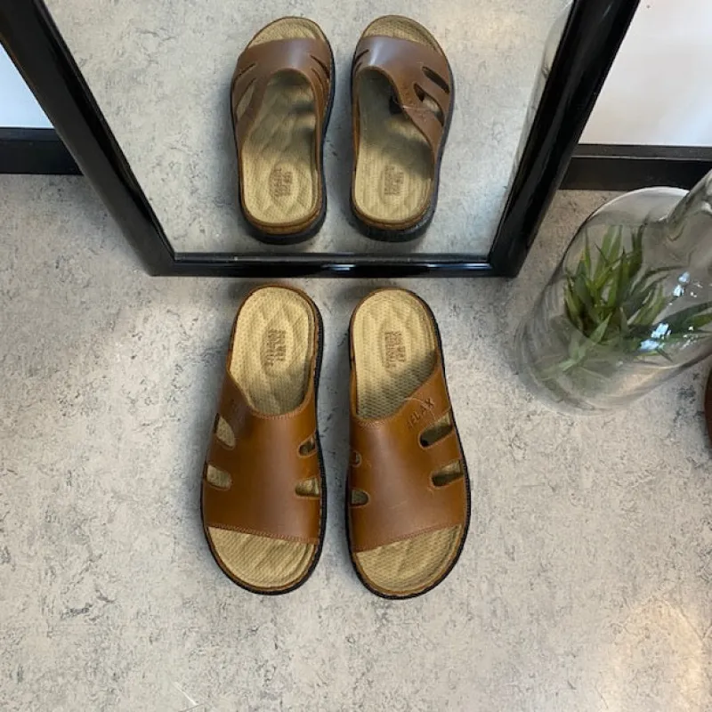 Sygeplejebutikken Sko På Tilbud*Brun herretøffel med relax-såle