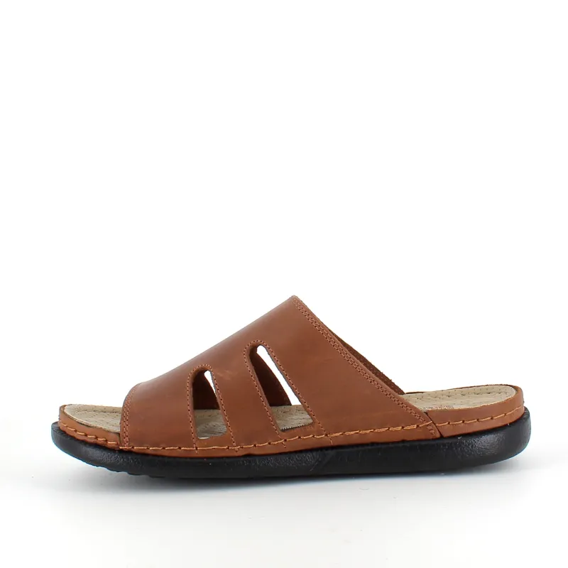 Sygeplejebutikken Sko På Tilbud*Brun herretøffel med relax-såle