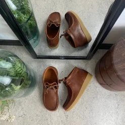 Nature Footwear Stødabsorberende Sko*Brun Nature lædersko med snørelukning