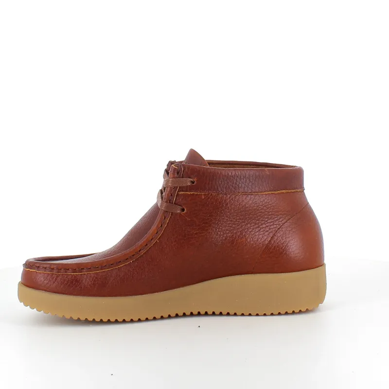 Nature Footwear Stødabsorberende Sko*Brun Nature lædersko med snørelukning