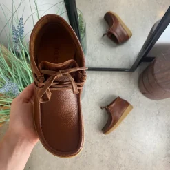 Nature Footwear Stødabsorberende Sko*Brun Nature lædersko med snørelukning