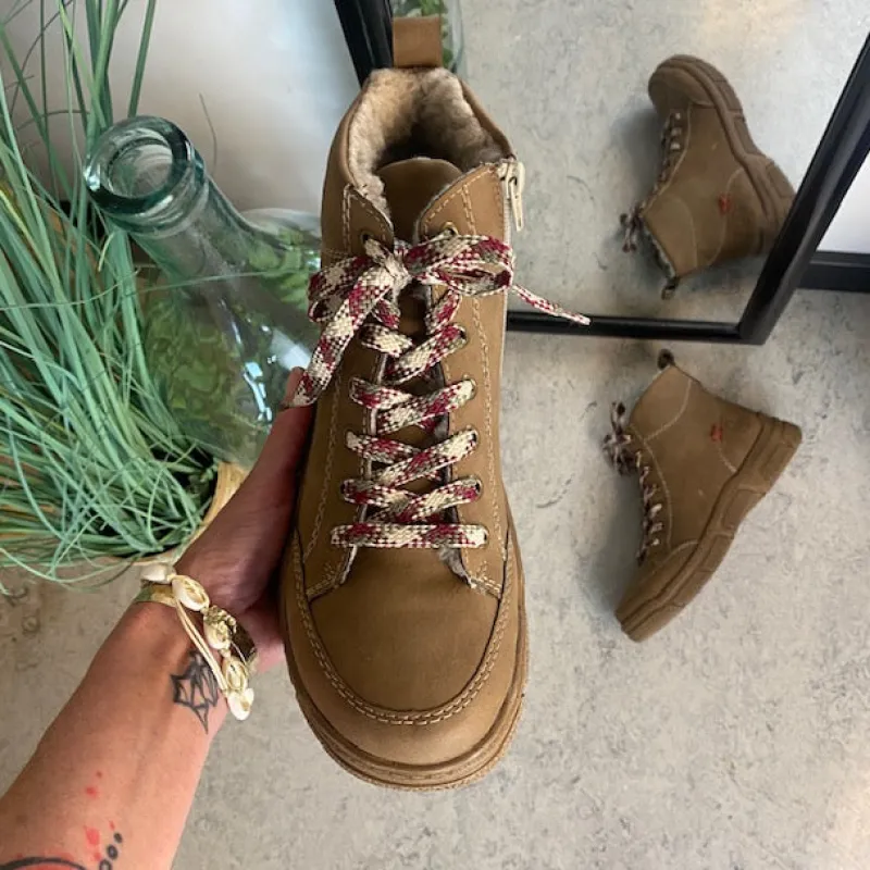 Rieker Kort Støvle Dame|Vinterstøvler Damer*Brun støvle med varmt foer.