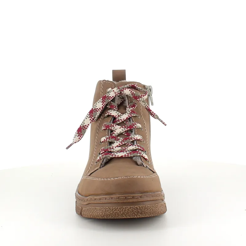 Rieker Kort Støvle Dame|Vinterstøvler Damer*Brun støvle med varmt foer.