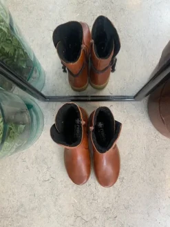 Rieker Vinterstøvler Damer|Overgangssko*Brun vinterstøvle med foer og lynlås