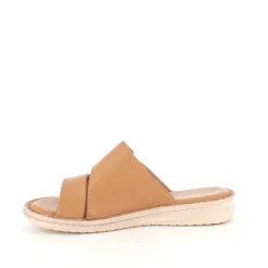 Relaxshoe Sandaler På Tilbud*Brun skind slip on med justerbar rem fra