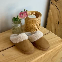 Sygeplejebutikken Hjemmesko|Sko På Tilbud*Brun Slip on hjemmesko med god bredde