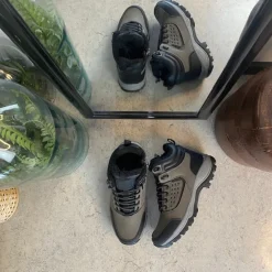 Sygeplejebutikken Herresko Og Sandaler|Herresko Og Sandaler*Brun vandafvisende herreankelstøvle med varmt for, robust TPR-sål og lynlås i siden