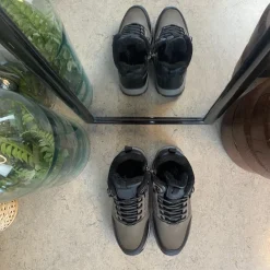 Sygeplejebutikken Herresko Og Sandaler|Herresko Og Sandaler*Brun vandafvisende herreankelstøvle med varmt for, robust TPR-sål og lynlås i siden