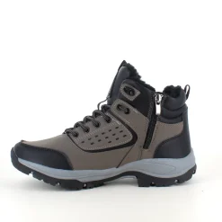 Sygeplejebutikken Herresko Og Sandaler|Herresko Og Sandaler*Brun vandafvisende herreankelstøvle med varmt for, robust TPR-sål og lynlås i siden