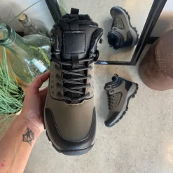 Sygeplejebutikken Herresko Og Sandaler|Herresko Og Sandaler*Brun vandafvisende herreankelstøvle med varmt for, robust TPR-sål og lynlås i siden