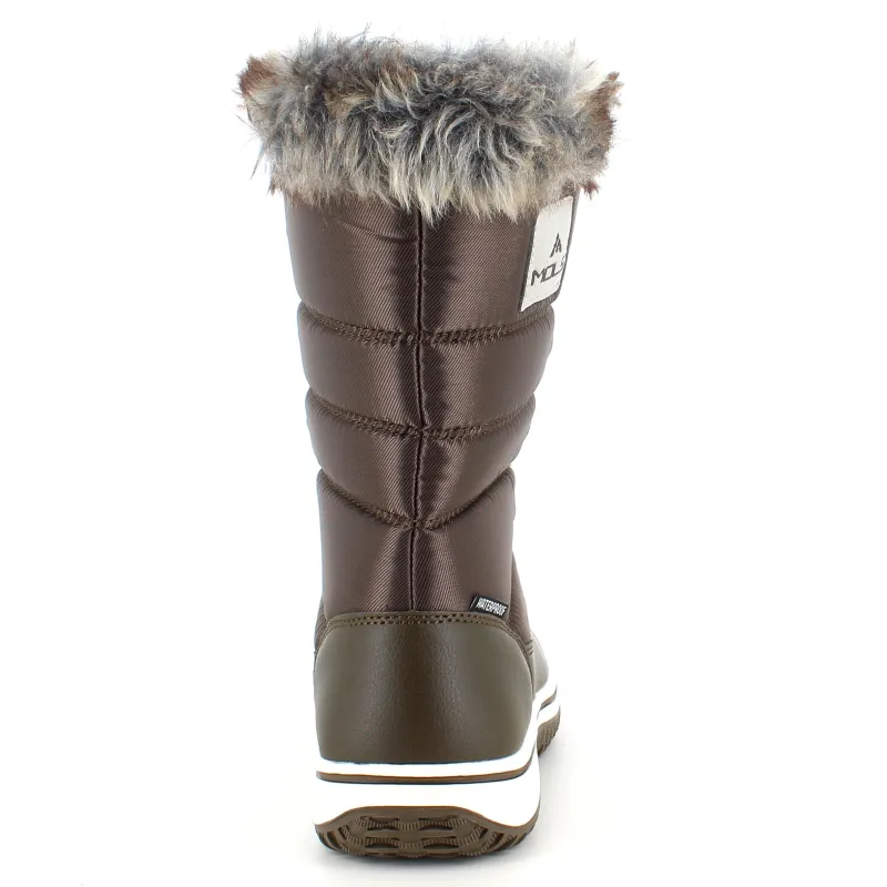 Mols Billige Vinter Støvler|Vinterstøvler Damer*Brun vandtæt vinterstøvle fra