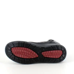 Sygeplejebutikken Sorte Støvletter|Vinterstøvler Damer*Damestøvletter i sort PU med pelskant og varmt for – 2 lynlåse og komfortabel PU-sål