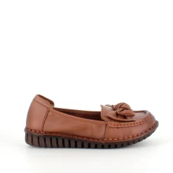 Sygeplejebutikken Sommersko Dame|Gængesål*Elegant ballerina i brunt skind