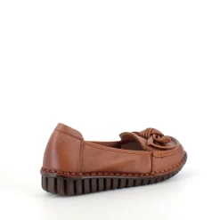Sygeplejebutikken Sommersko Dame|Gængesål*Elegant ballerina i brunt skind