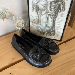 Sygeplejebutikken Sommersko Dame|Følsomme Fødder*Elegant ballerina i sort skind