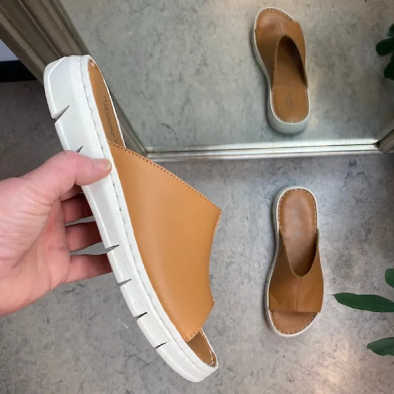 Relaxshoe Sandaler På Tilbud*Elegant brun slip on i skind fra