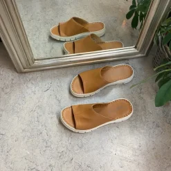 Relaxshoe Sandaler På Tilbud*Elegant brun slip on i skind fra