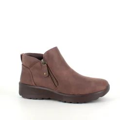 Skechers Kort Støvle Dame|Stødabsorberende Sko*Elegant brun støvlet med meomory foam fra