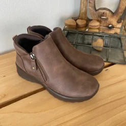 Skechers Kort Støvle Dame|Stødabsorberende Sko*Elegant brun støvlet med meomory foam fra