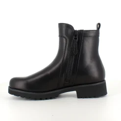 Green Comfort Kort Støvle Dame|Stødabsorberende Sko*Elegant læderstøvle i sort