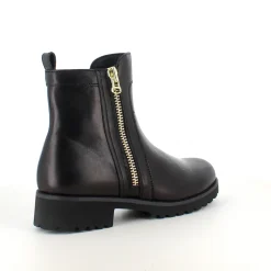 Green Comfort Kort Støvle Dame|Stødabsorberende Sko*Elegant læderstøvle i sort