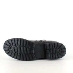 Green Comfort Kort Støvle Dame|Stødabsorberende Sko*Elegant læderstøvle i sort